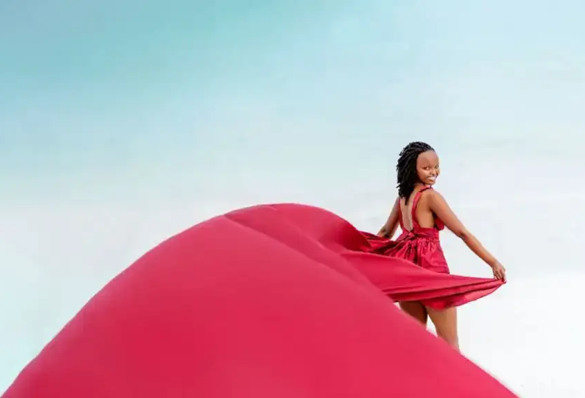 Flying dress photography