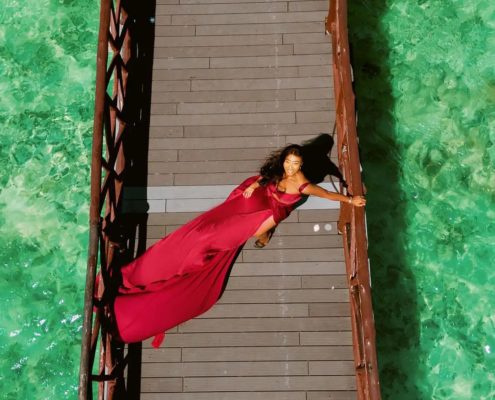 Flying dress photo shoots