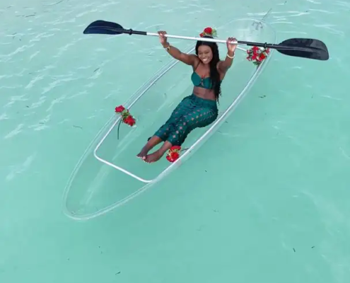 Drone kayaking Zanzibar